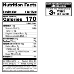 Atkins Peanutty Overload bar, individually wrapped for on-the-go snacking.