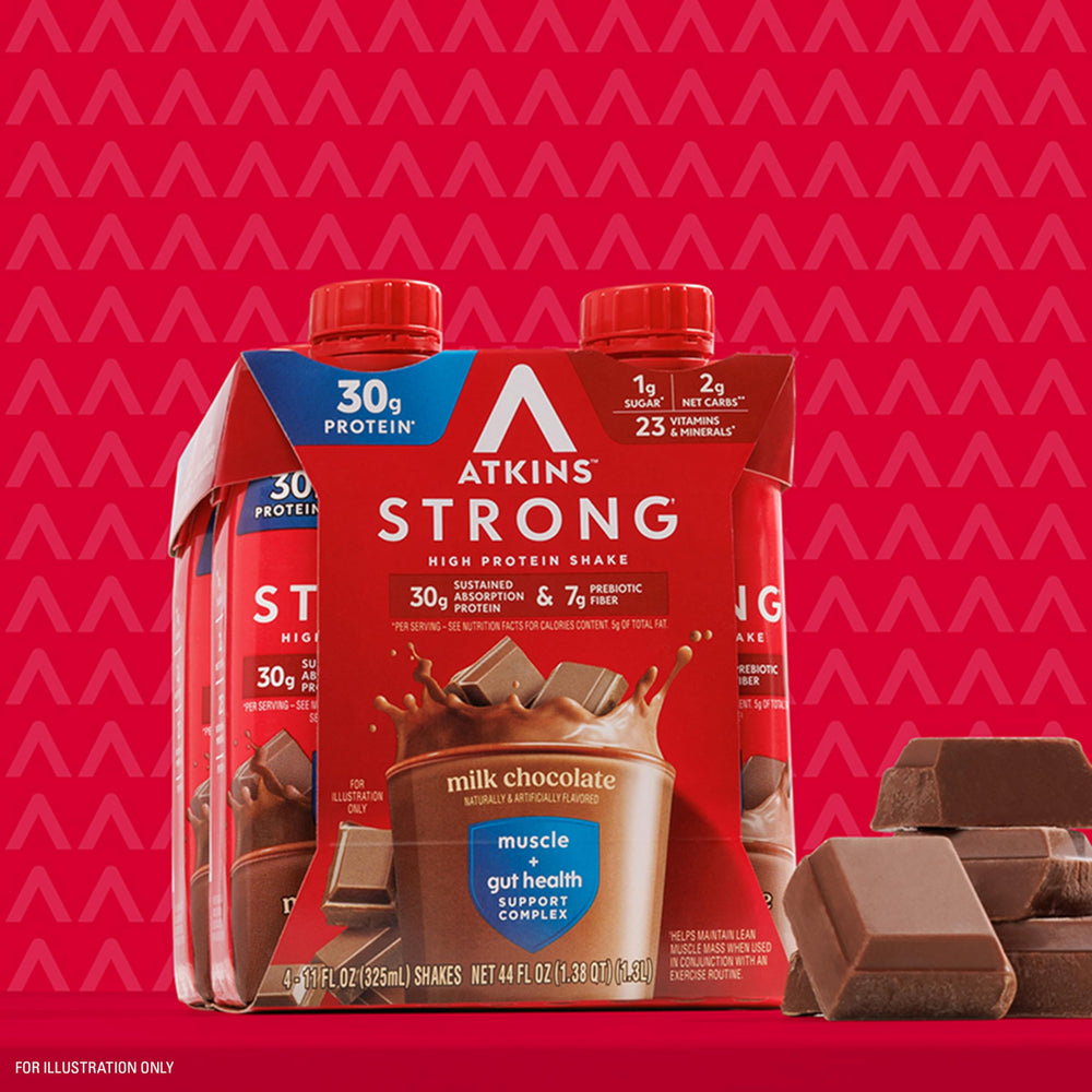 Atkins Strong GLP-1 friendly shake with protein and fiber combo