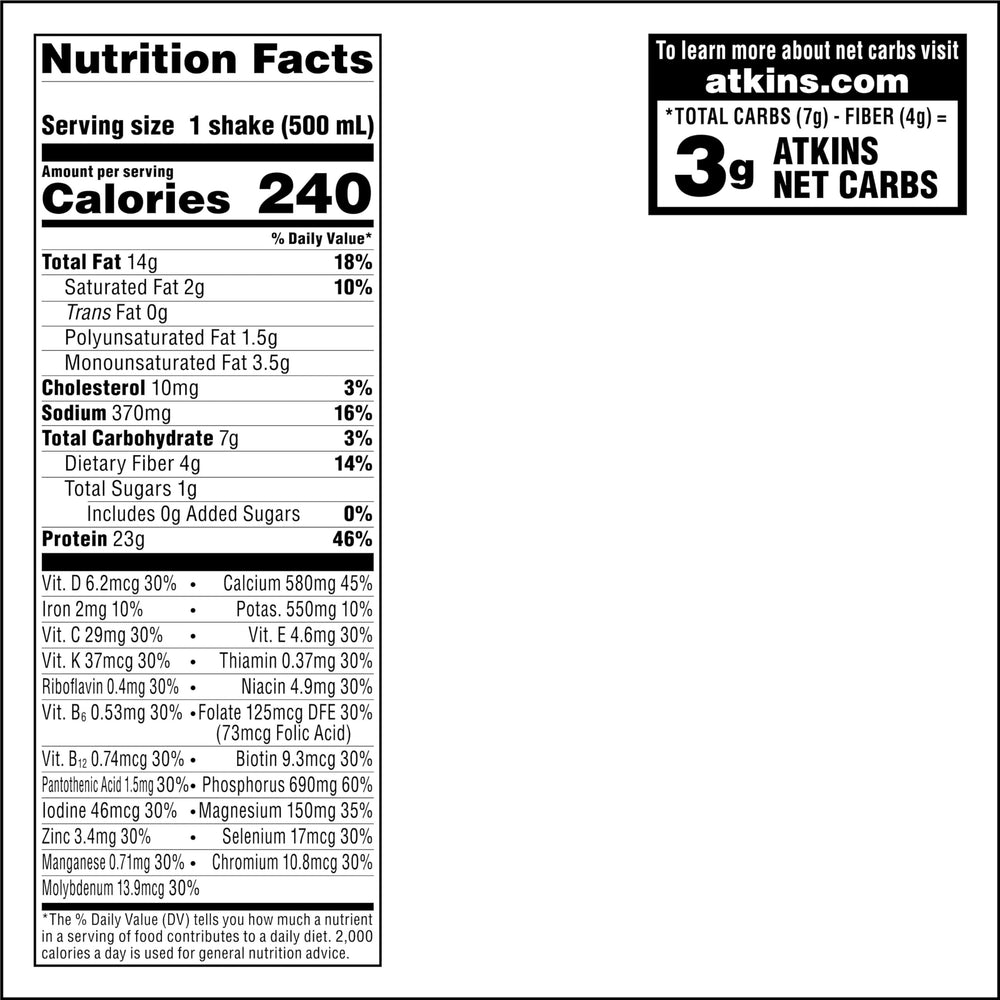 Atkins Vanilla Cream Meal Size shelf display in store