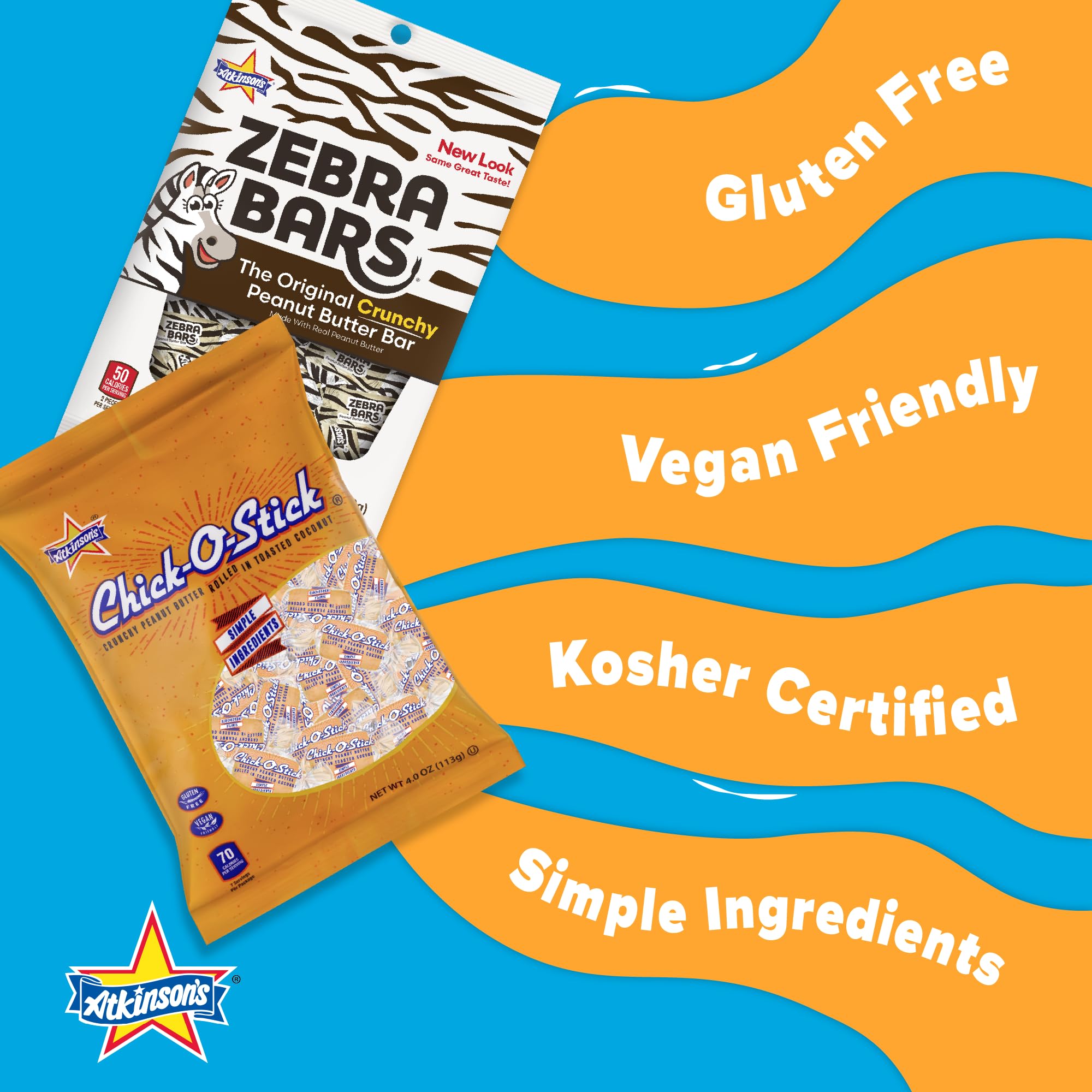 Atkinson's gluten-free, kosher, vegan ingredients highlight clean-label snack.