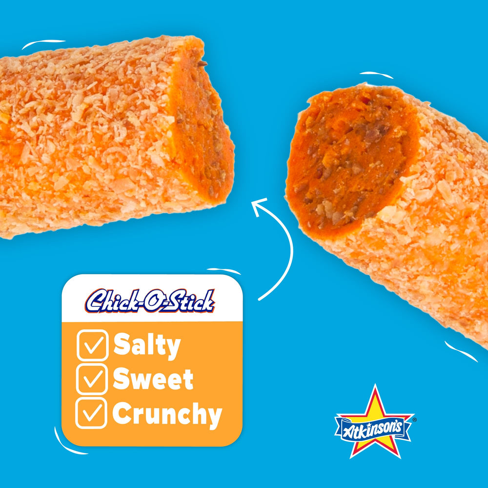 Toasted coconut coating on Atkinson's Sugar Free Chick-O-Stick Nuggets