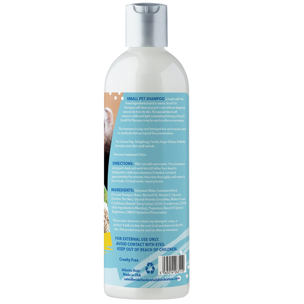 Atlantic Rush Critter Shampoo gentle-lather demonstrates easy rinsing and quick-dry during bath time.