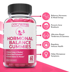 Atlantis Nutrition Hormonal Balance bottle back highlighting ingredients