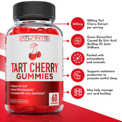 Gummies with water glass suggesting easy daily intake from Atlantis Nutrition.