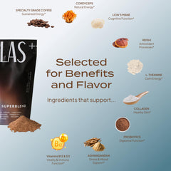 Steaming mug of Atlas Coffee Club Superblend ready to drink for focus