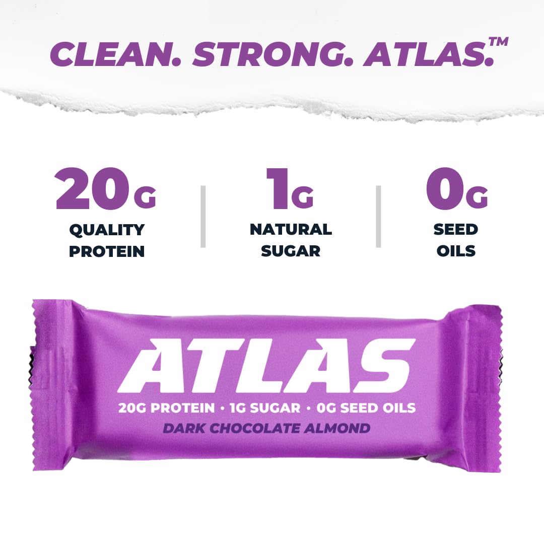 Atlas Real Food Protein Bar packaging wrapped bundle for convenient snacking