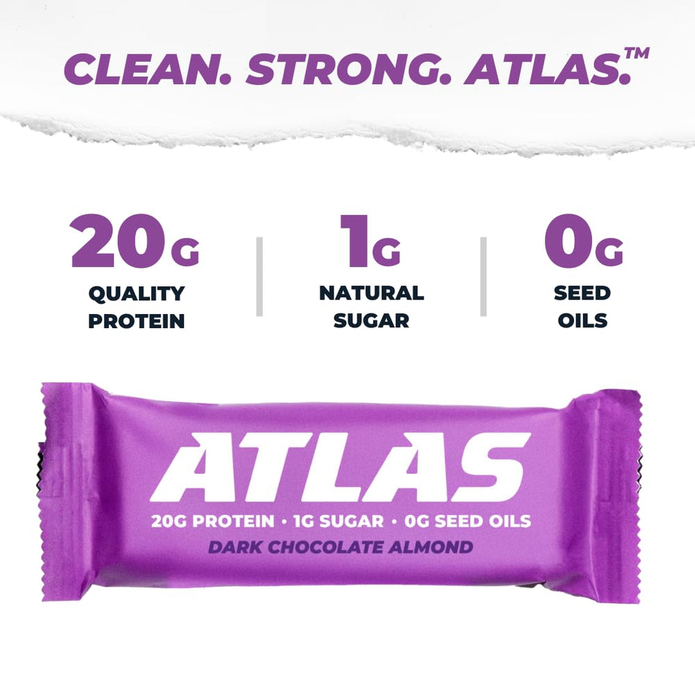 Atlas Real Food Protein Bar packaging wrapped bundle for convenient snacking