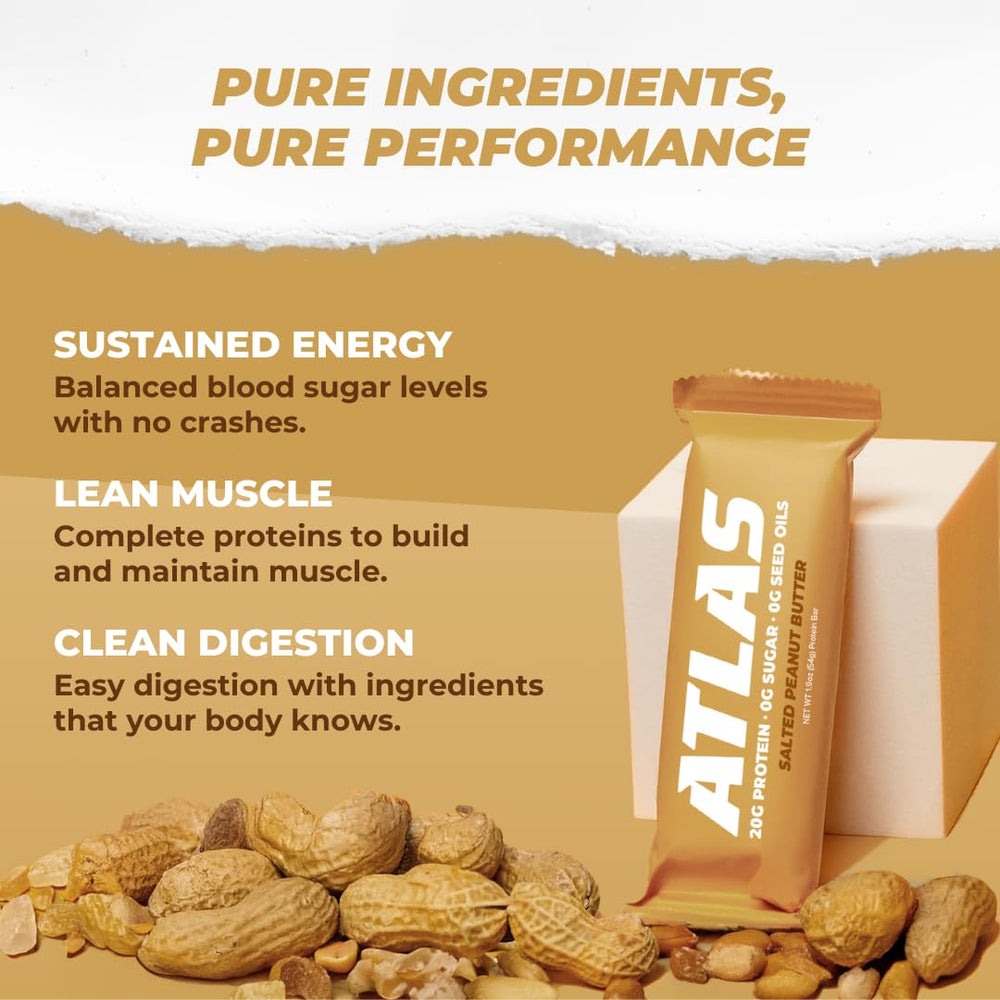 Atlas Real Food Protein Bar unwrapped snack ready to eat