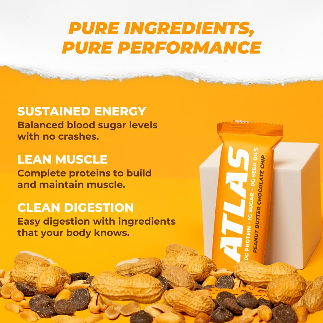 Atlas Real Food Protein Bar on-the-go snacking scene, portable protein option.