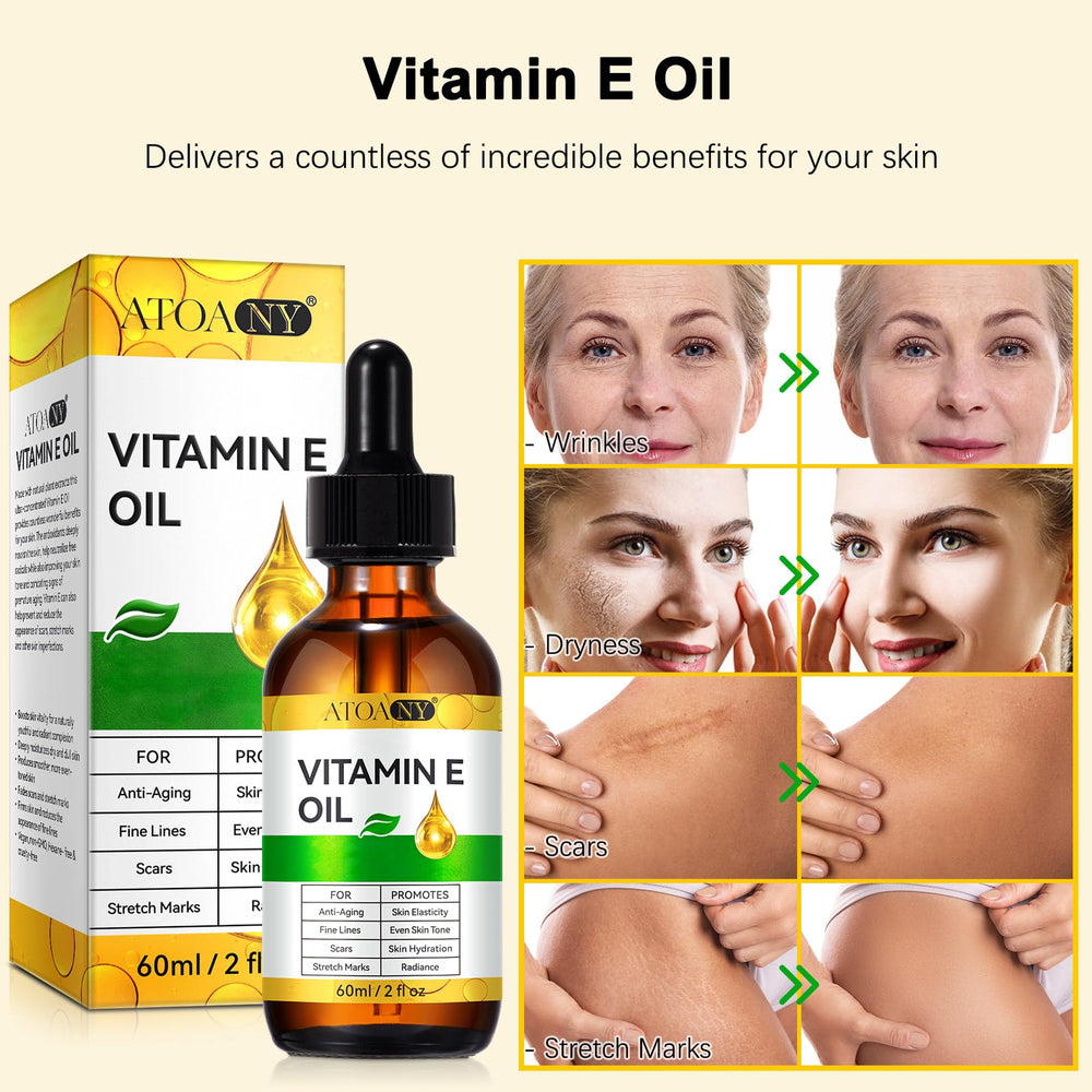 ATOANY Vitamin E Oil targeting scars and stretch marks for texture improvement