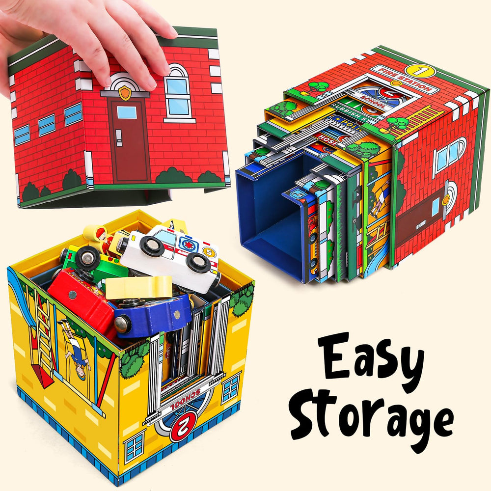 Atoylink ambulance magnet car supports quick-response role play and storytelling.