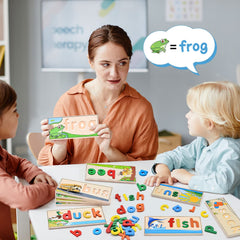 Atoylink color letter blocks aid letter recognition through hands-on play.