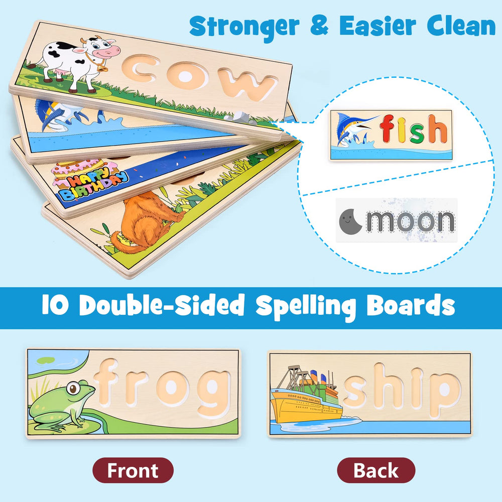 Atoylink set enables practice of 80+ CVC words and phonics.