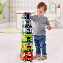 Atoylink police car magnet toy enhances pretend play and fine motor skills.