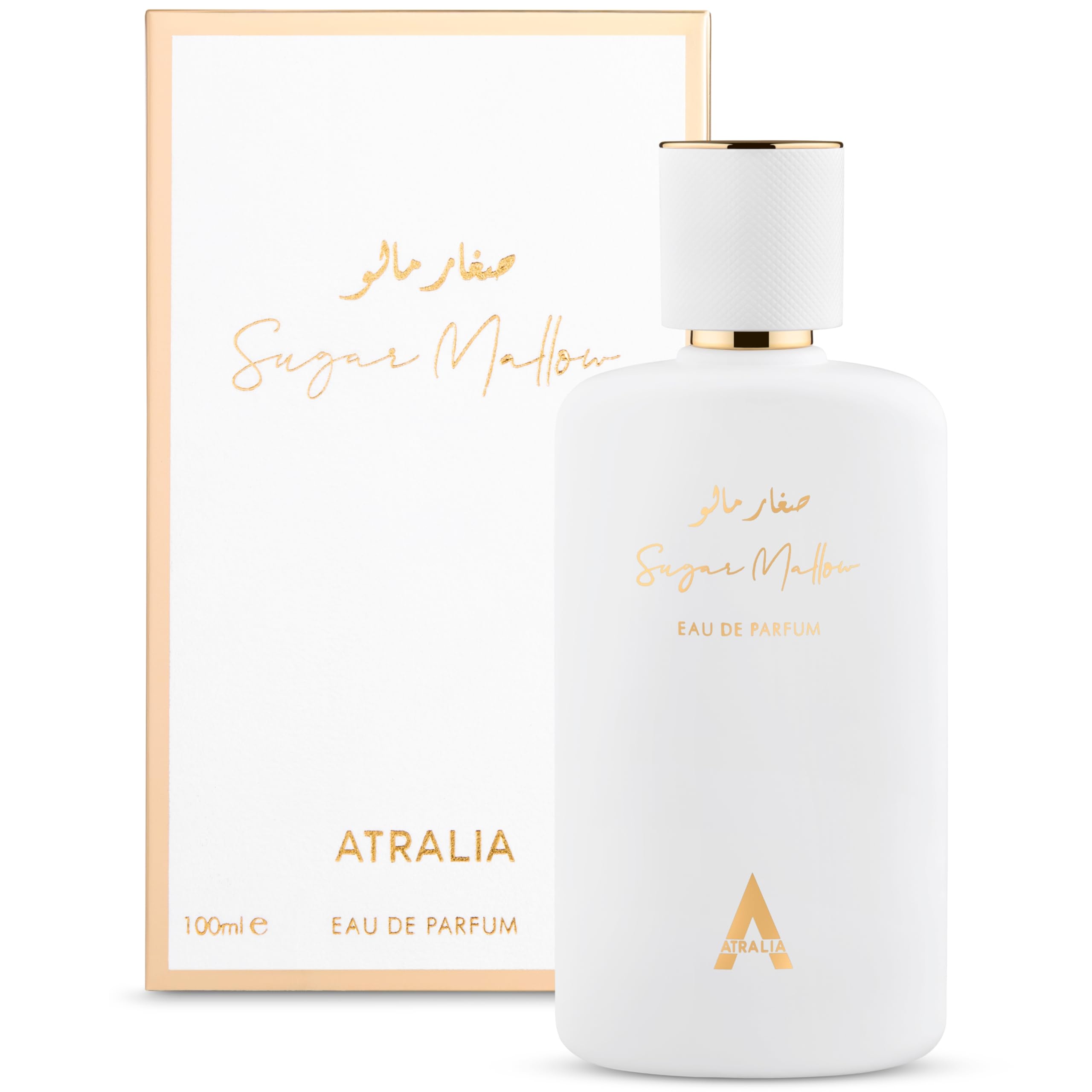 Atralia Sugar Mallow bottle on display, gift-ready packaging