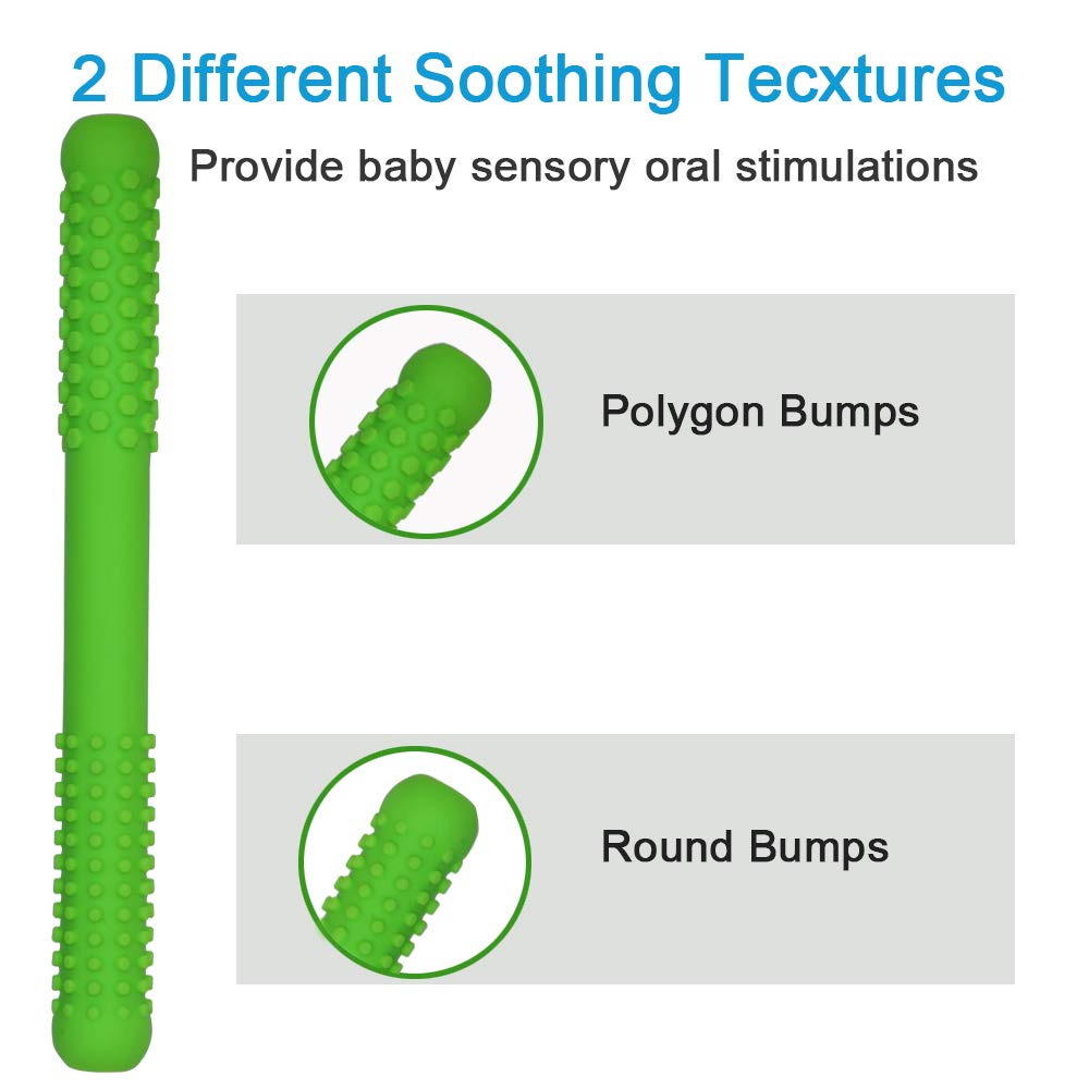Atsky baby teether tubes lightweight and easy for small hands
