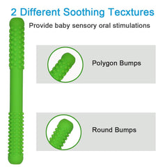 Atsky baby teether tubes lightweight and easy for small hands