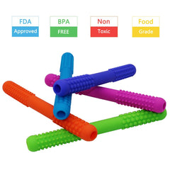 Atsky silicone teether with two soothing textures for gnawing satisfaction