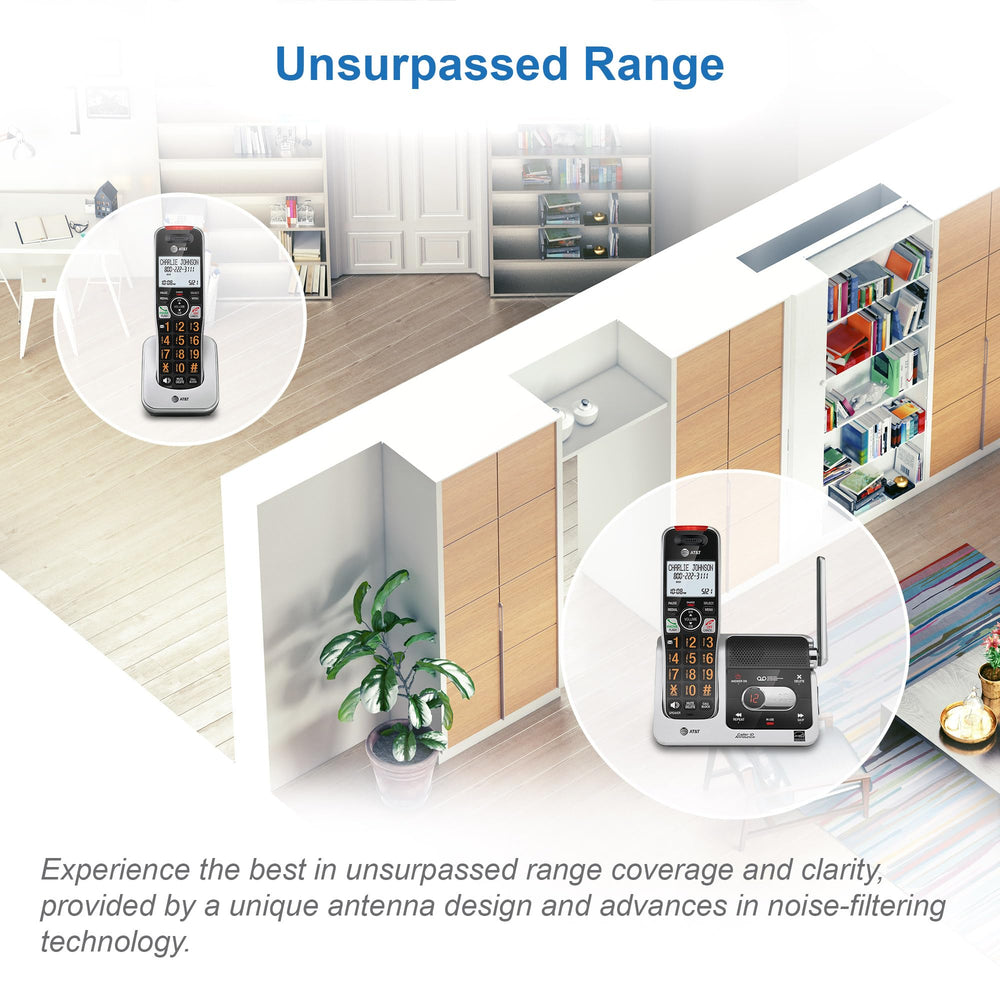AT&T BL102 answering system with up to 22 minutes of messages.