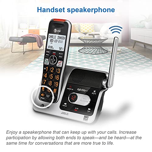 AT&T BL102 base station ensures reliable charging and setup.