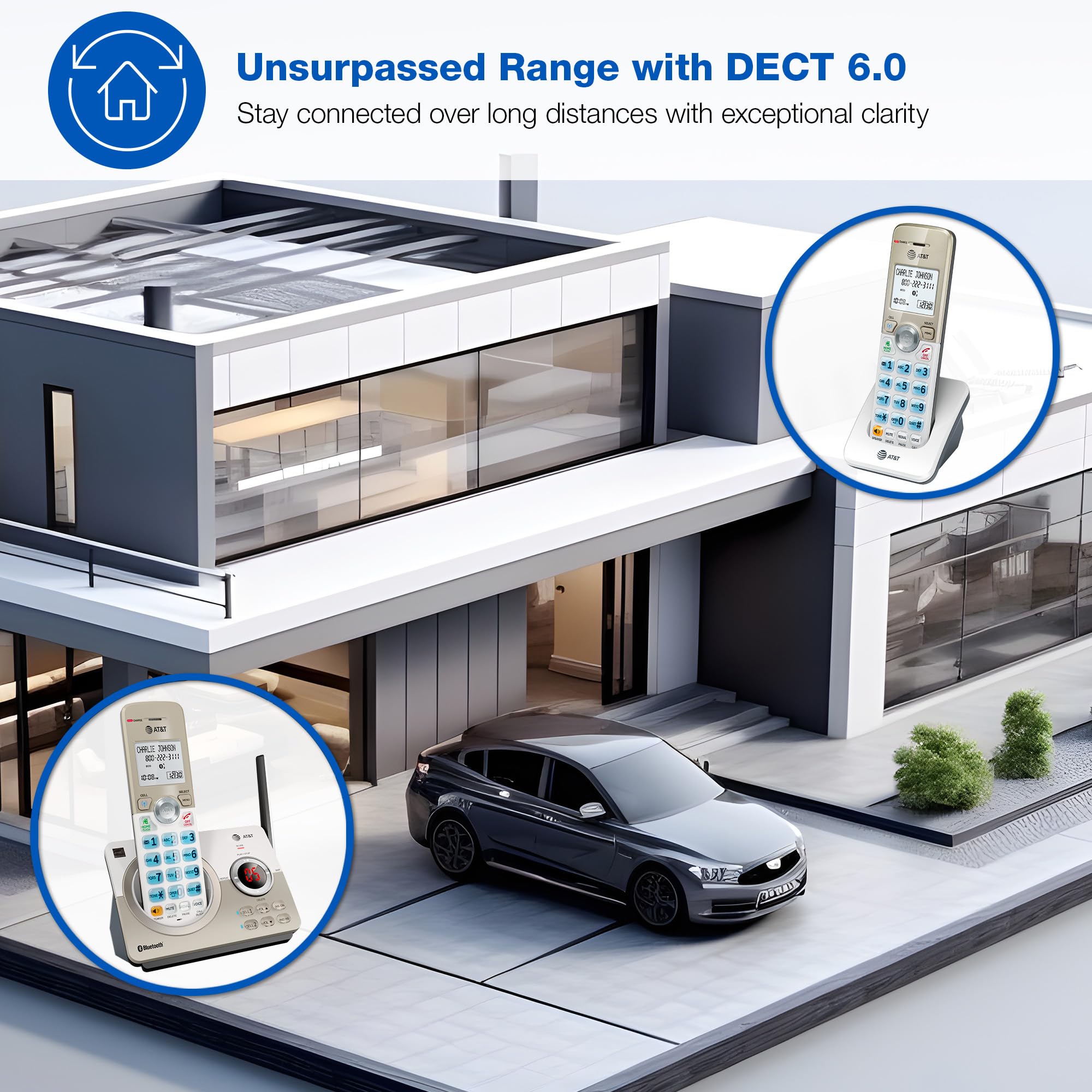 AT&T DL72419 bluetooth connect to cell pairs two mobile phones