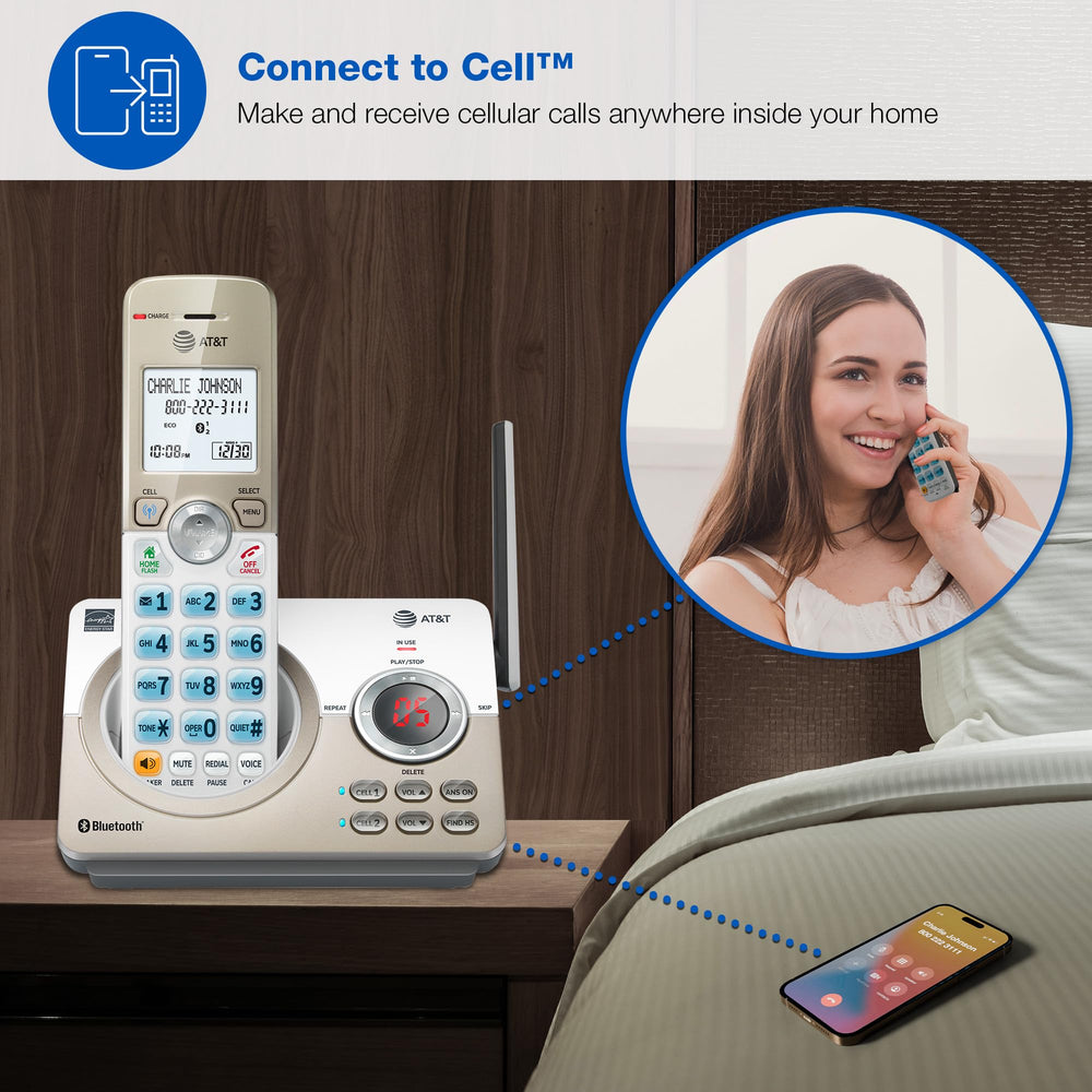AT&T DL72419 digital answering system captures missed calls