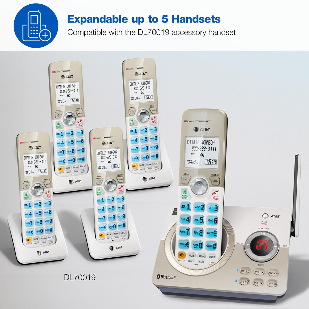 AT&T DL72419 lighted keypad aids dialing in low light