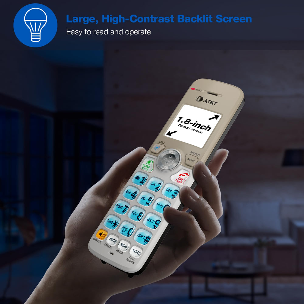 AT&T DL72419 long range coverage delivers clear sound across rooms