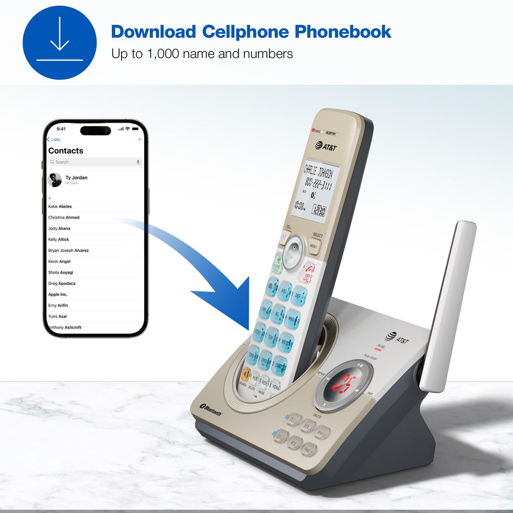 AT&T DL72419 speakerphone for hands free conversations