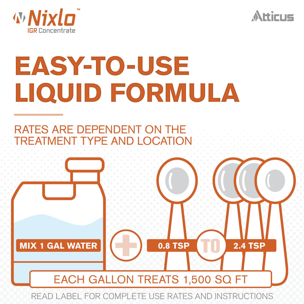Atticus Nixlo IGR Concentrate for indoor and outdoor use around homes