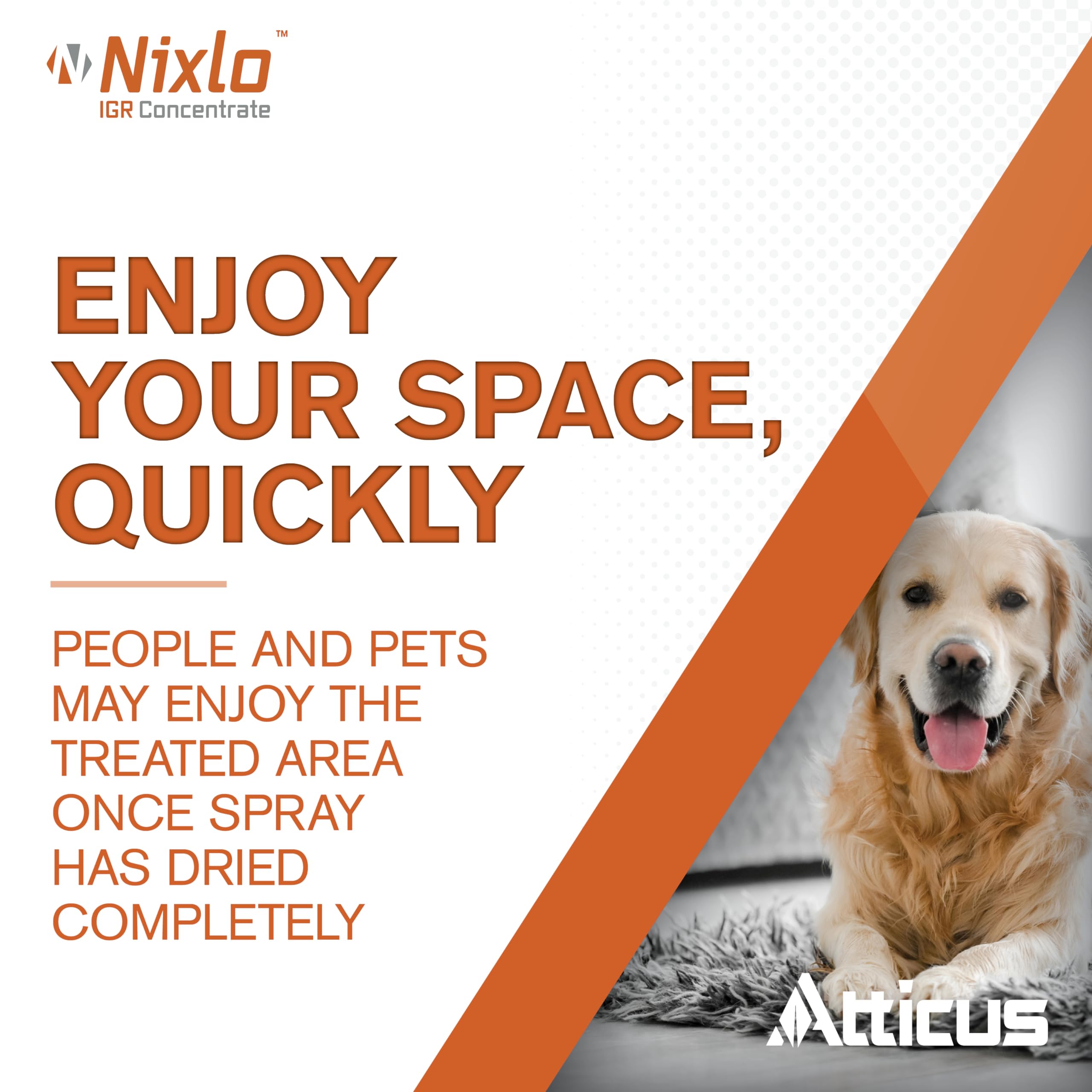 Atticus Nixlo IGR Concentrate safe on pet bedding after drying