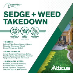 Atticus Sertay turf weed-control in action targets sedge and broadleaf weeds