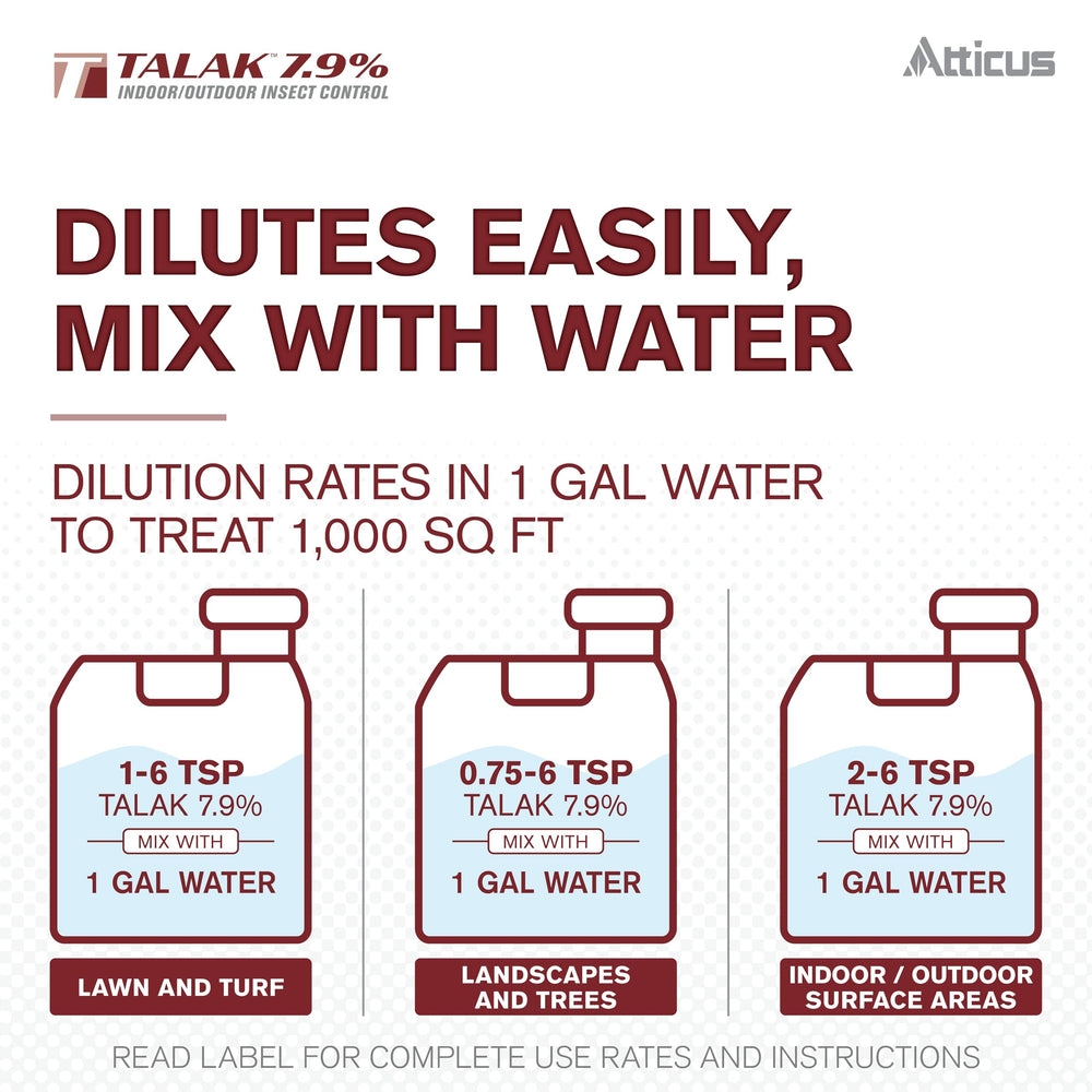 Atticus Talak kills pests on contact with extended protection possible