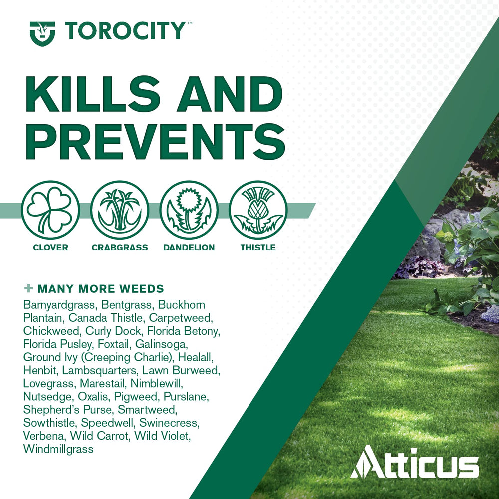 Atticus Torocity broad-spectrum weed control image for turf lawns