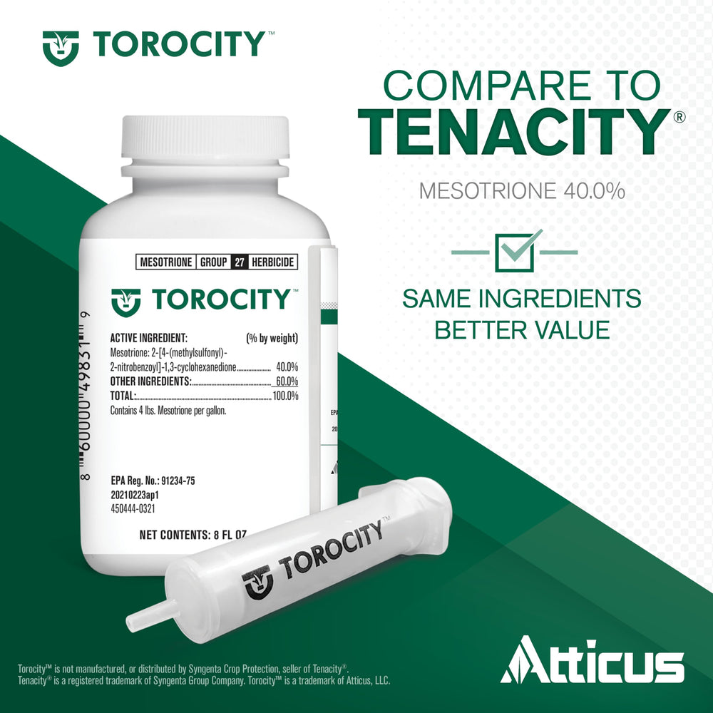 Atticus Torocity easy-measure syringe highlights precise dosing per gallon