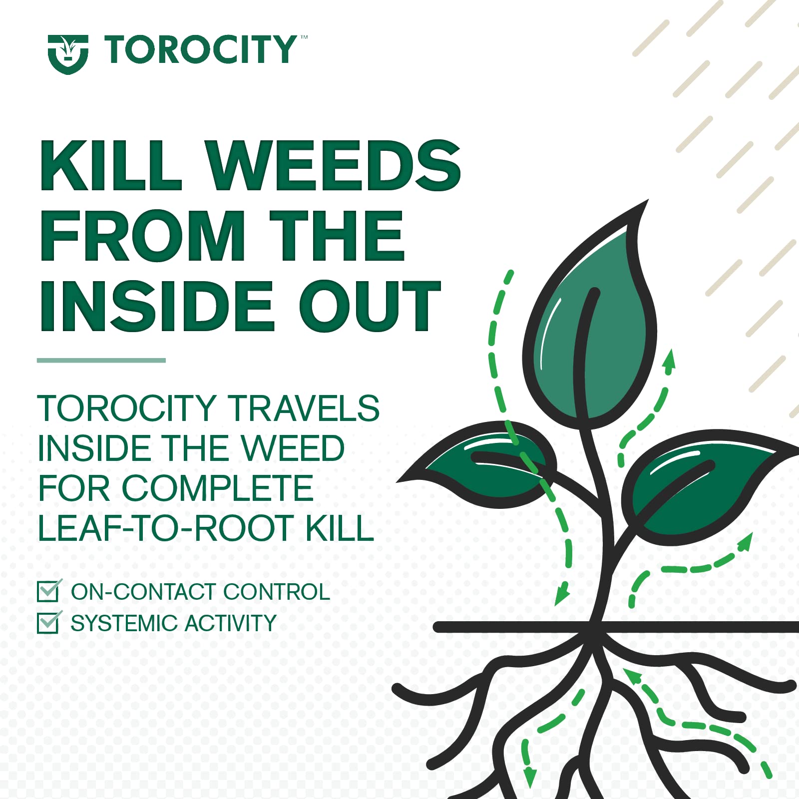 Atticus Torocity pre and post-emerge application illustration for lawns