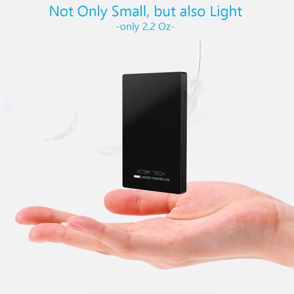 Attom Tech pocket-sized travel powerbank ready for trips.
