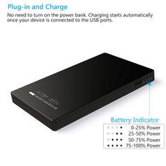 Attom Tech ultra-slim 3000mAh size fits pocket or purse.
