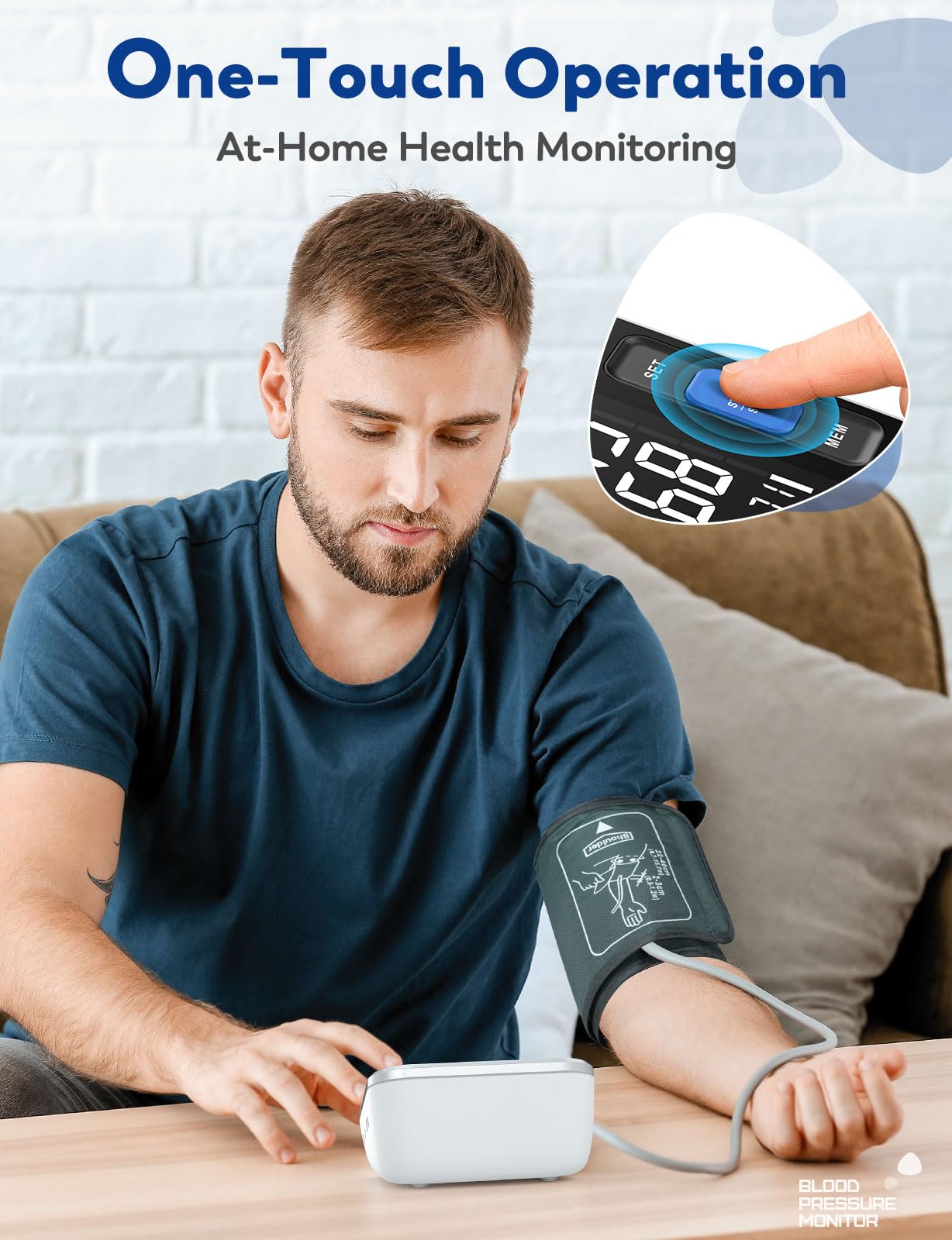Adjustable cuff fits 8.7 to 15.7 inches for comfort.