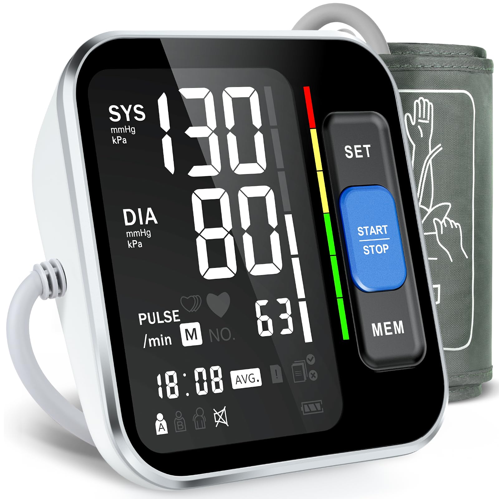 ATUDER BP Monitor with a large backlit display for easy readings.