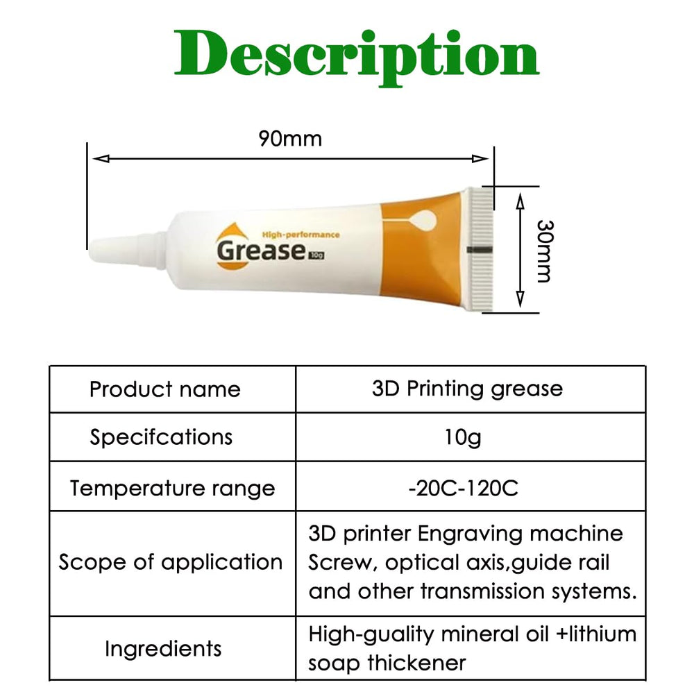 AubeamWenJ CR-10 SE transmission grease delivers long-lasting performance.