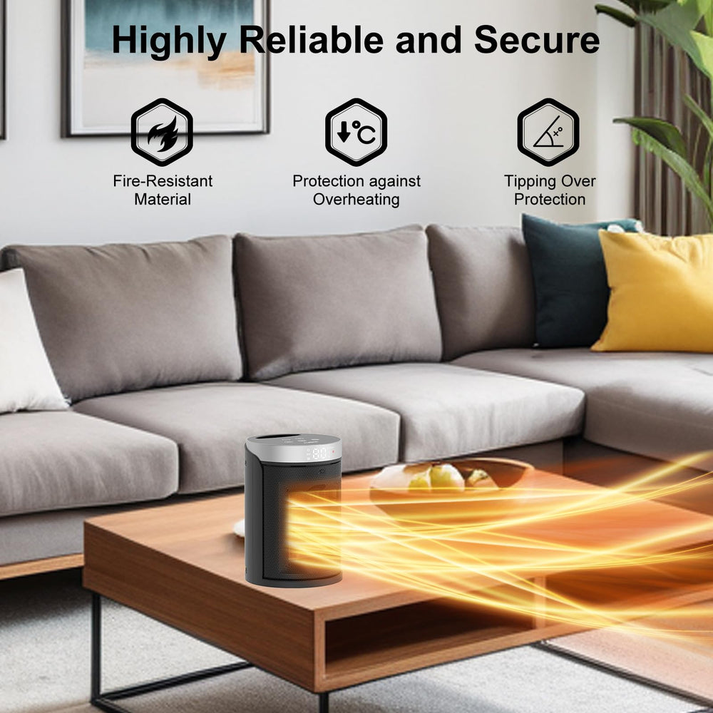 AUBKN space heater three-heat-settings offer flexible warmth.