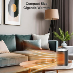 AUBKN space heater built-in-thermostat maintains target temperature.
