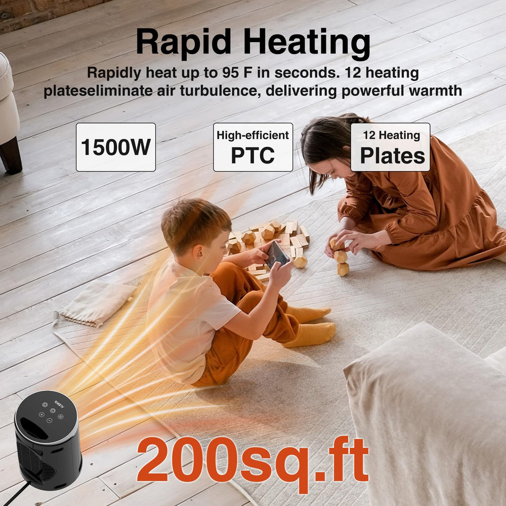 AUBKN space heater safety-features include overheat and tip-over protection.