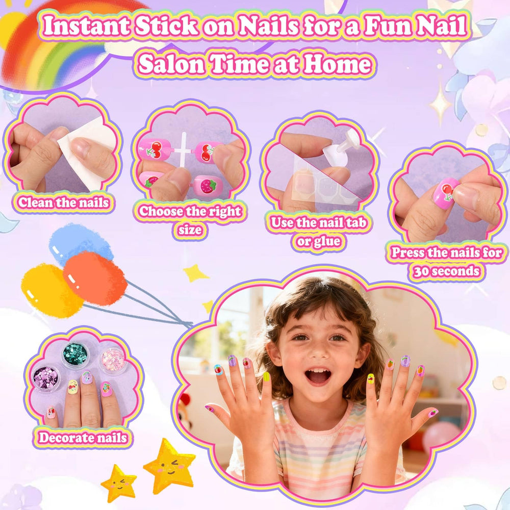 Audab mini press-on nails with 200+ designs for mix-and-match fun.