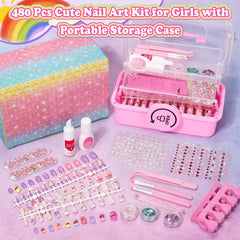 Audab nail glue and remover close-up showing child-safe design.