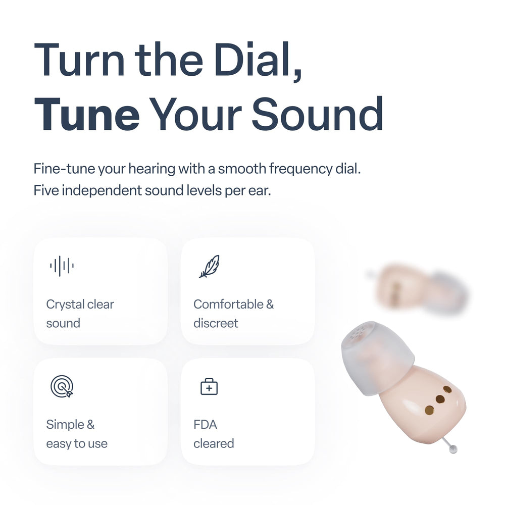 Audien Atom One earbud set includes extra tips for a secure, comfortable fit.