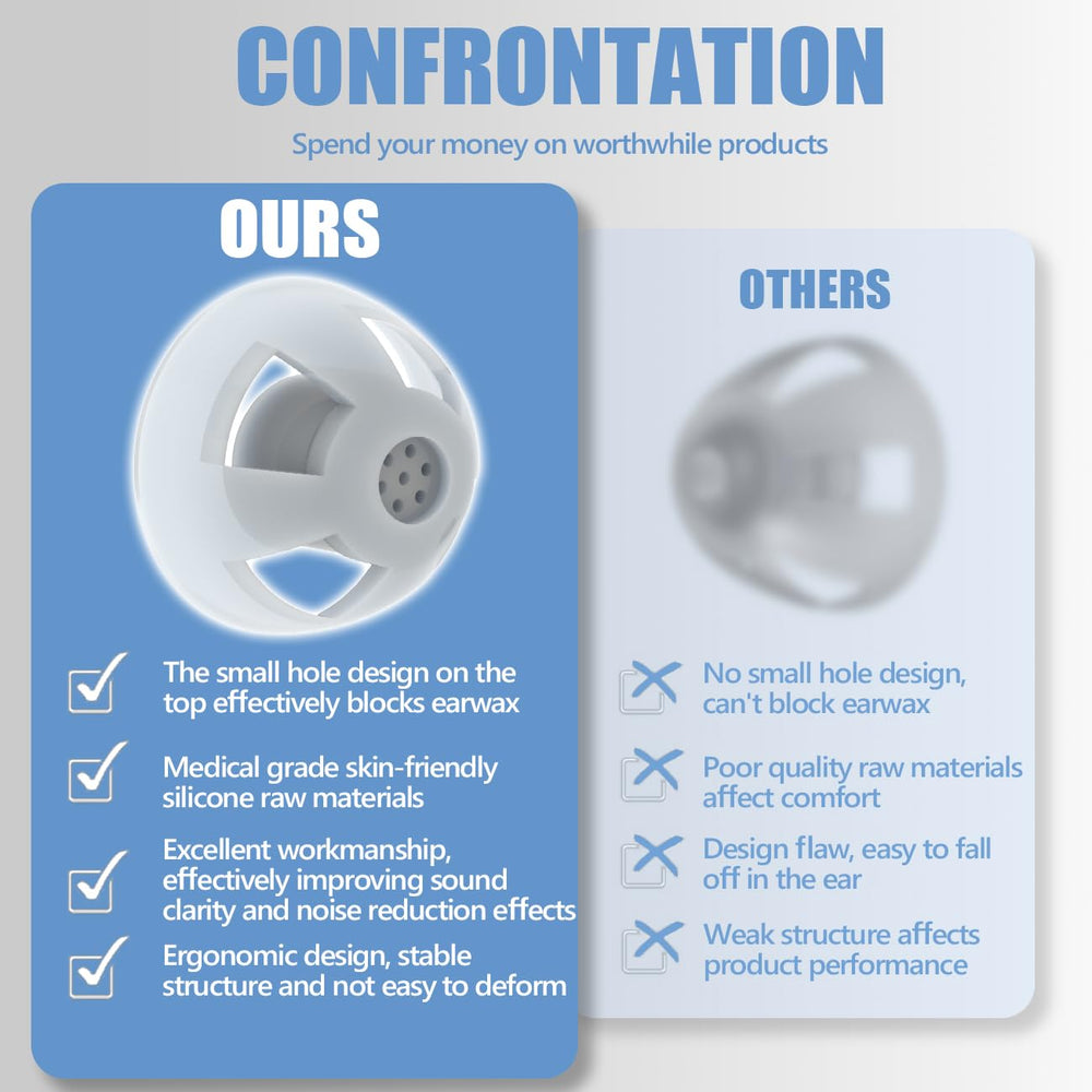 Audisaisi comfort silicone dome soft touch enhances all-day wearability during activities.