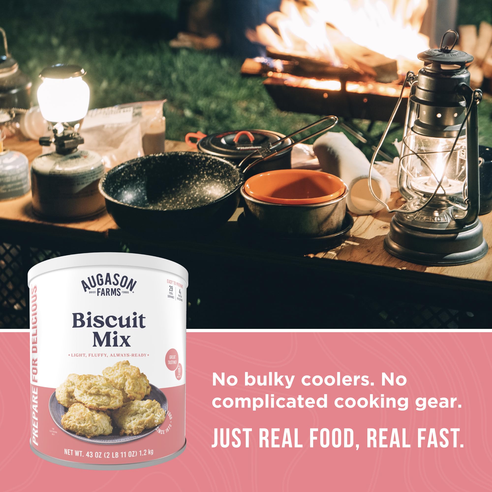 Serving biscuits with gravy powered by Augason Farms mix