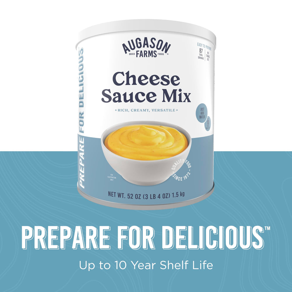 Creamy cheese sauce ready for pantry meals, soups, and fondues.